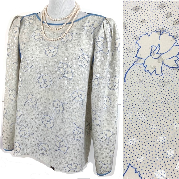 Joanie Char Tops - Bundle 3/$20 Vintage 80s Joanie Char 100% Silk Blouse 10-12
